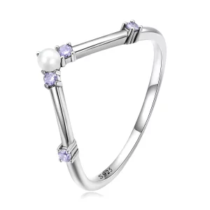 (imagen para) Anillo de estilo Pandora en forma de hueso de deseo de princesa - SCR835