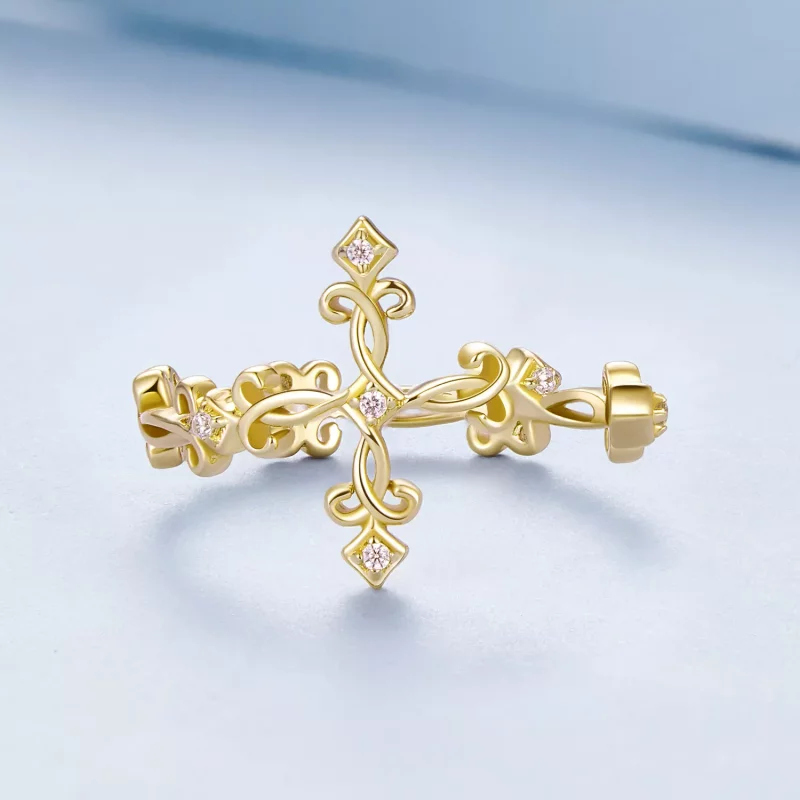 (imagen para) Anillo de estilo Pandora en oro amarillo - BSR041-B - Ver 3