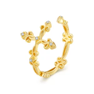 (imagen para) Anillo de estilo Pandora en oro amarillo - BSR041-B