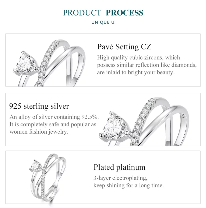 (imagen para) Anillo de triple banda estilo Pandora - BSR336 - Ver 6