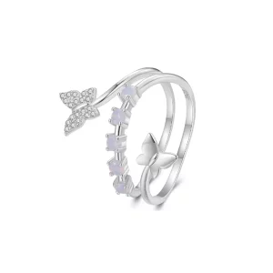 (imagen para) Anillo Doble Estilo Pandora - BSR467-E