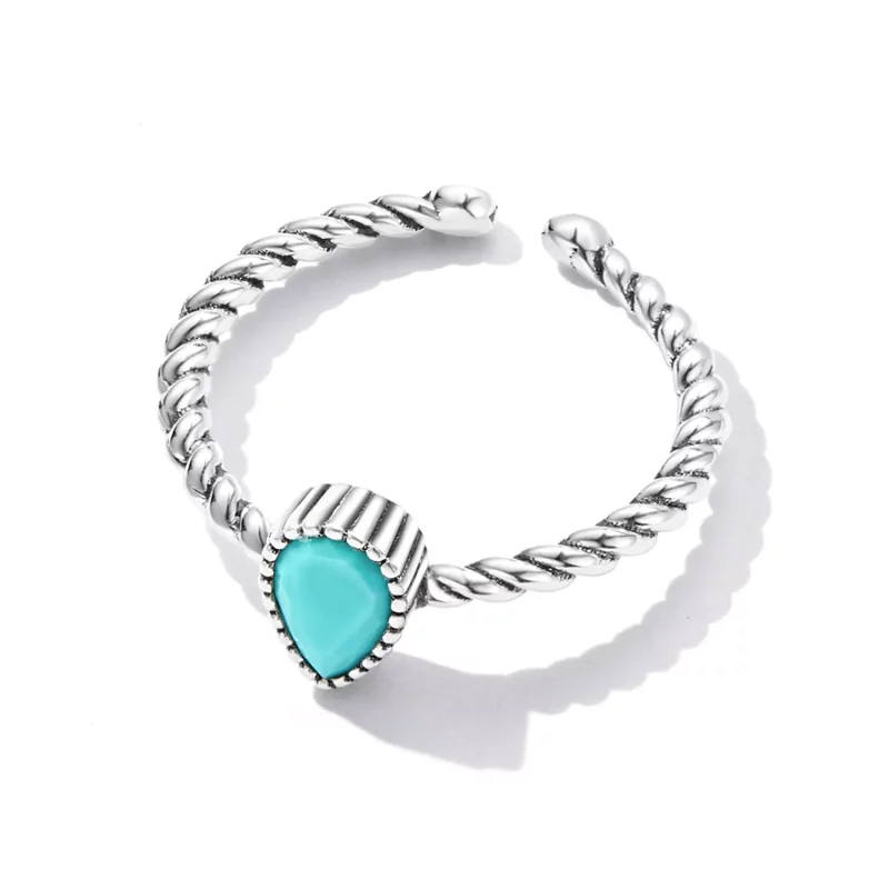 (imagen para) Anillo en forma de lágrima estilo Pandora - BSR247 - Ver 6