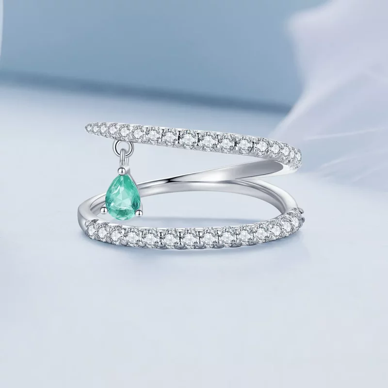 (imagen para) Anillo estilo Pandora con colgante - BSR417 - Ver 3
