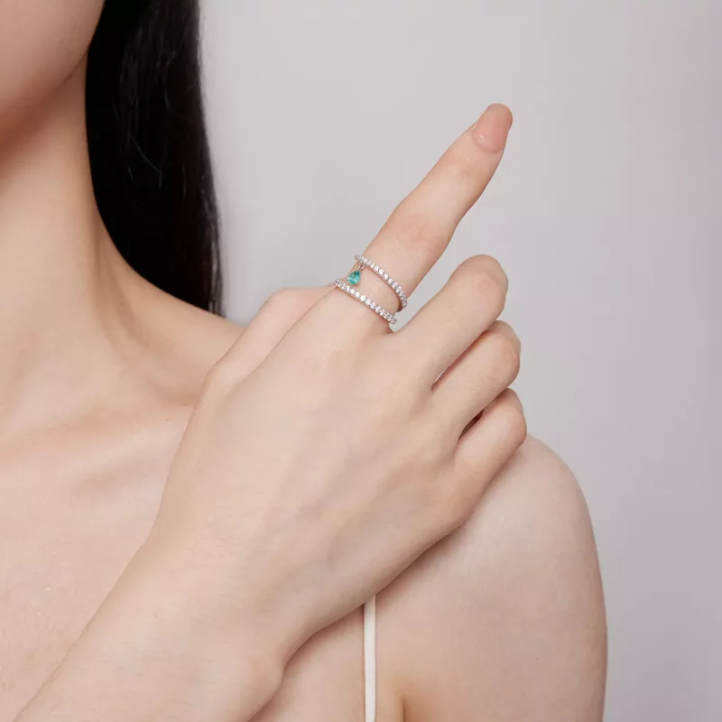 (imagen para) Anillo estilo Pandora con colgante - BSR417 - Ver 5