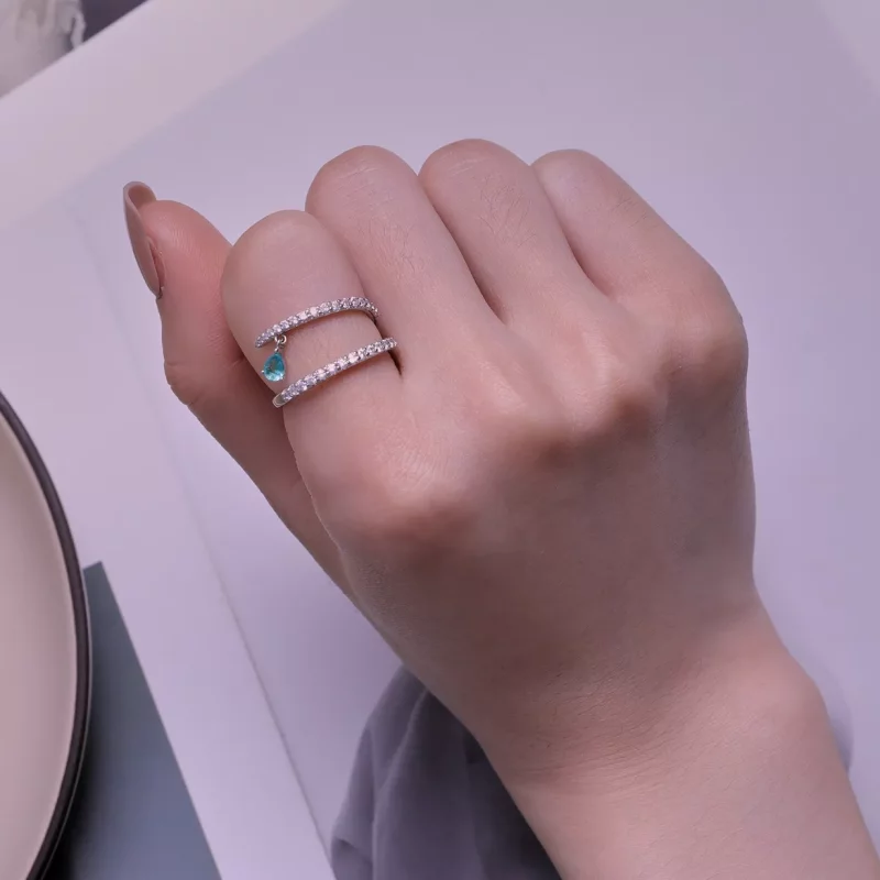 (imagen para) Anillo estilo Pandora con colgante - BSR417 - Ver 6