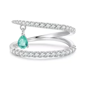Anillo estilo Pandora con colgante - BSR417 (imagen para) Anillo estilo Pandora con colgante - BSR417