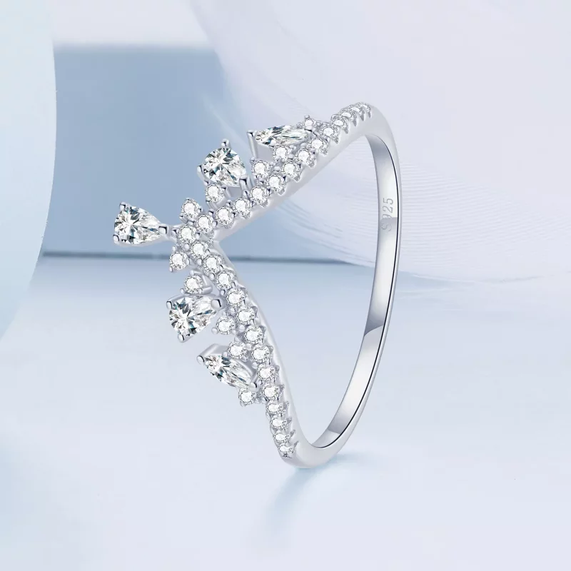 (imagen para) Anillo estilo Pandora con corona - BSR296 - Ver 2