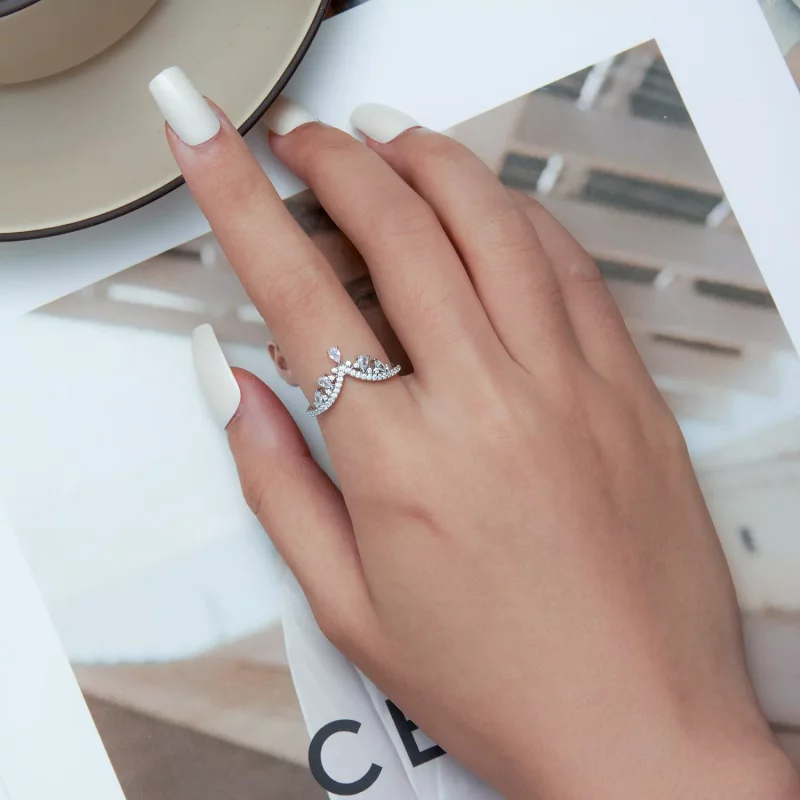 (imagen para) Anillo estilo Pandora con corona - BSR296 - Ver 7