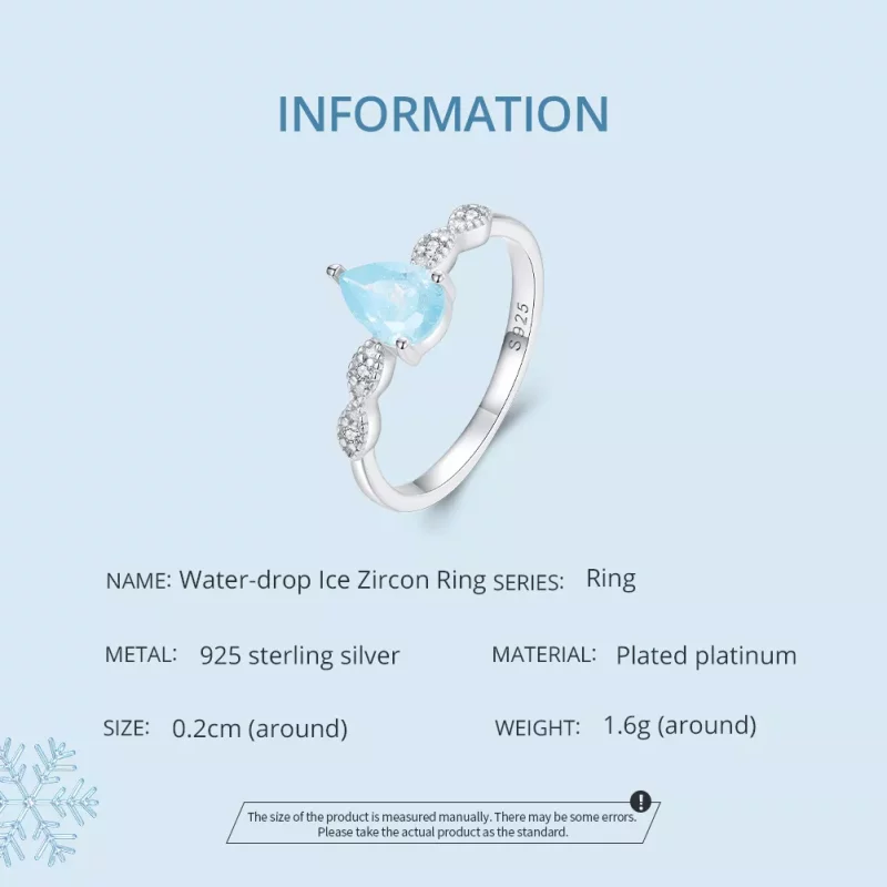 (imagen para) Anillo estilo Pandora con gota - BSR331 - Ver 2