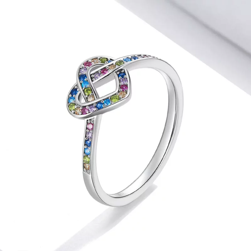 (imagen para) Anillo estilo Pandora con nudo en forma de corazón - SCR790 - Ver 2