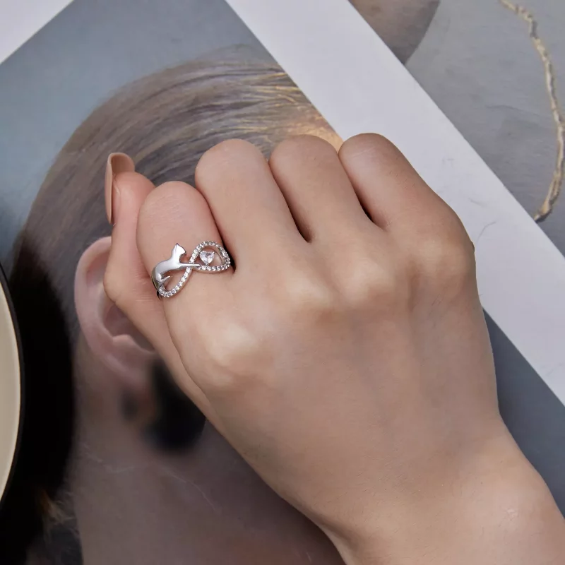 (imagen para) Anillo estilo Pandora con nudo infinito - SCR918 - Ver 6