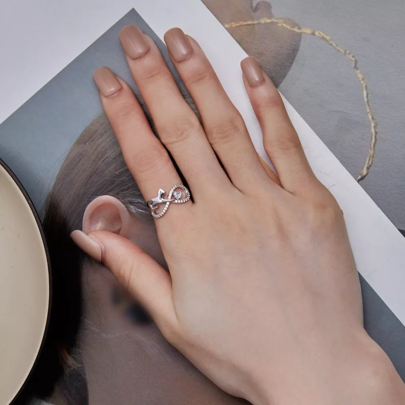 (imagen para) Anillo estilo Pandora con nudo infinito - SCR918 - Ver 7