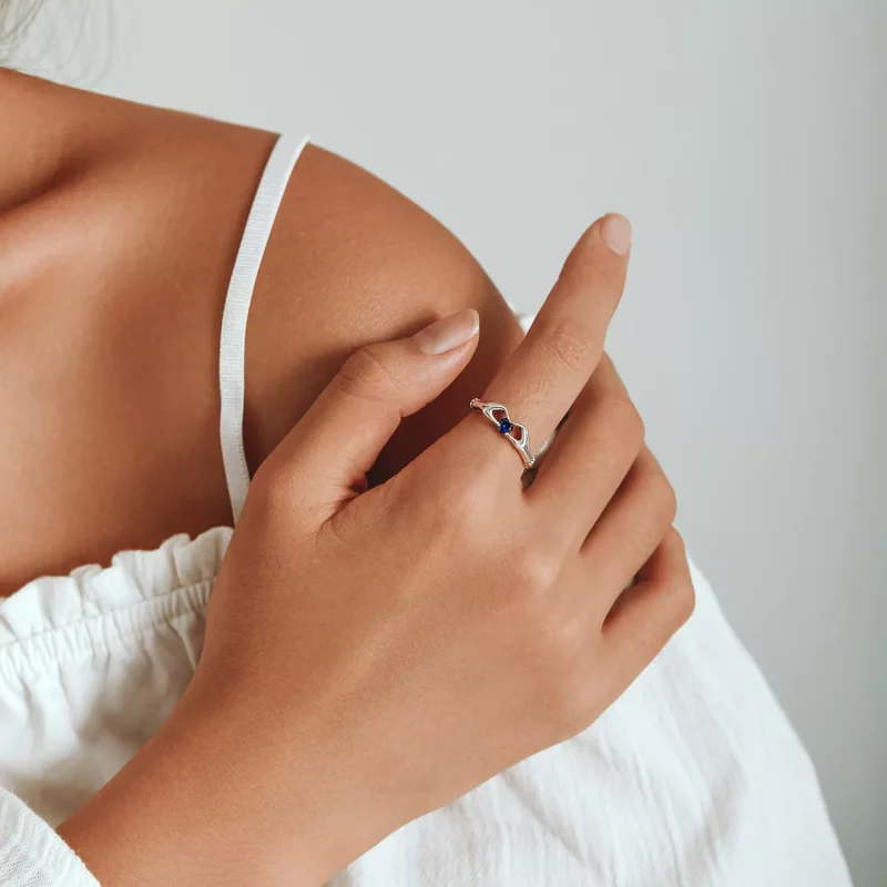 (imagen para) Anillo estilo Pandora de corazón de amor - SCR757 - Ver 5