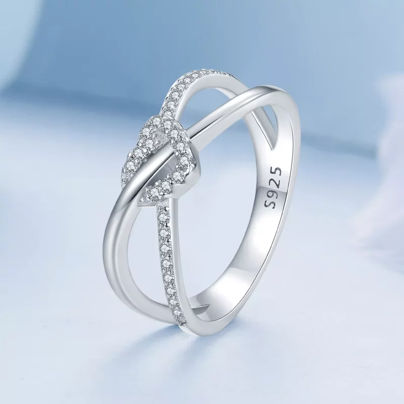 (imagen para) Anillo estilo Pandora de nudo de amor - BSR464 - Ver 2