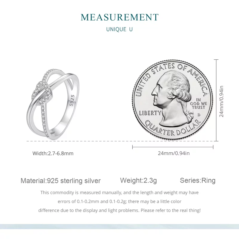 (imagen para) Anillo estilo Pandora de nudo de amor - BSR464 - Ver 7
