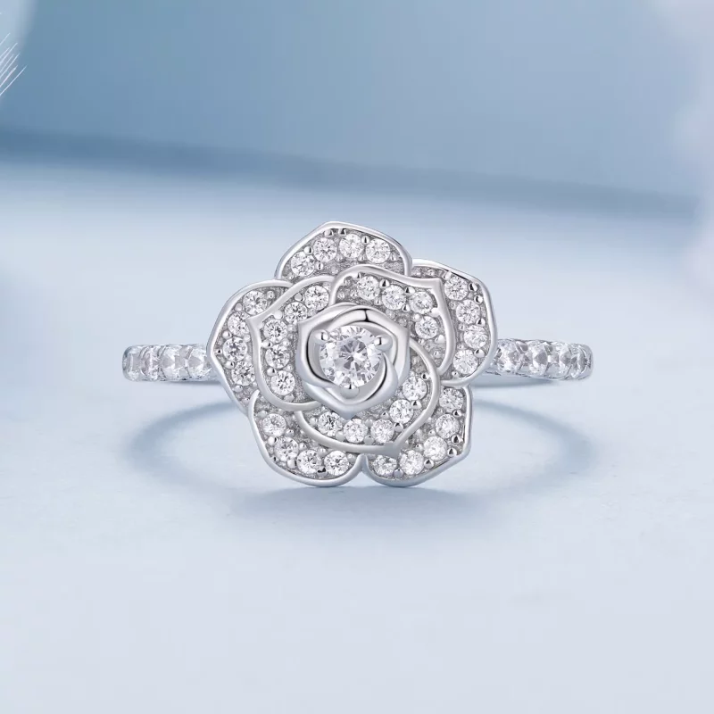 (imagen para) Anillo estilo Pandora en tono rosa - BSR449 - Ver 3