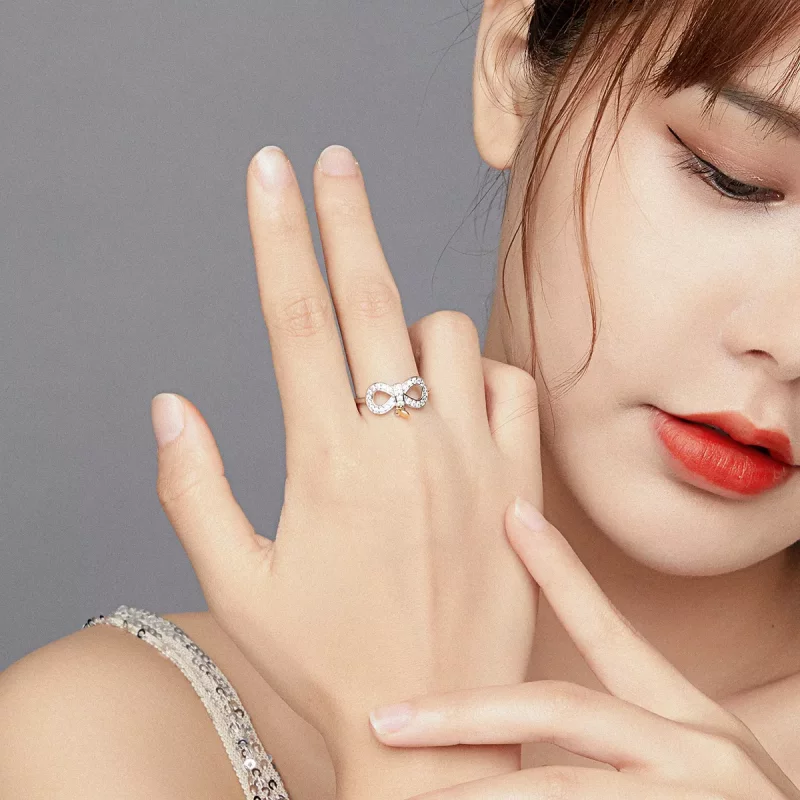 (imagen para) Anillo estilo Pandora infinito - SCR676 - Ver 6