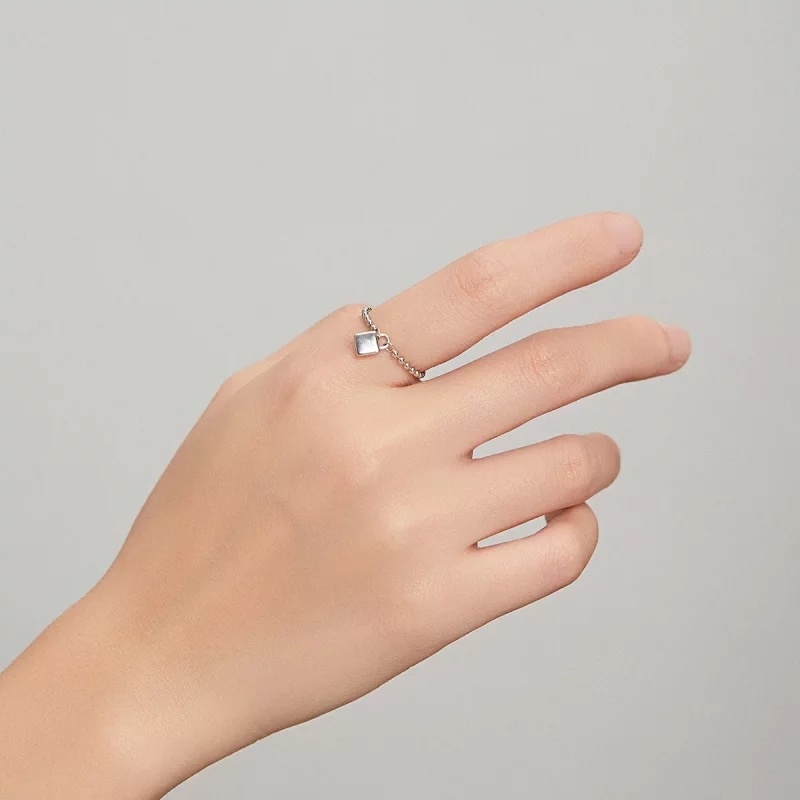 (imagen para) Anillo estilo Pandora Love Lock - SCR703 - Ver 7