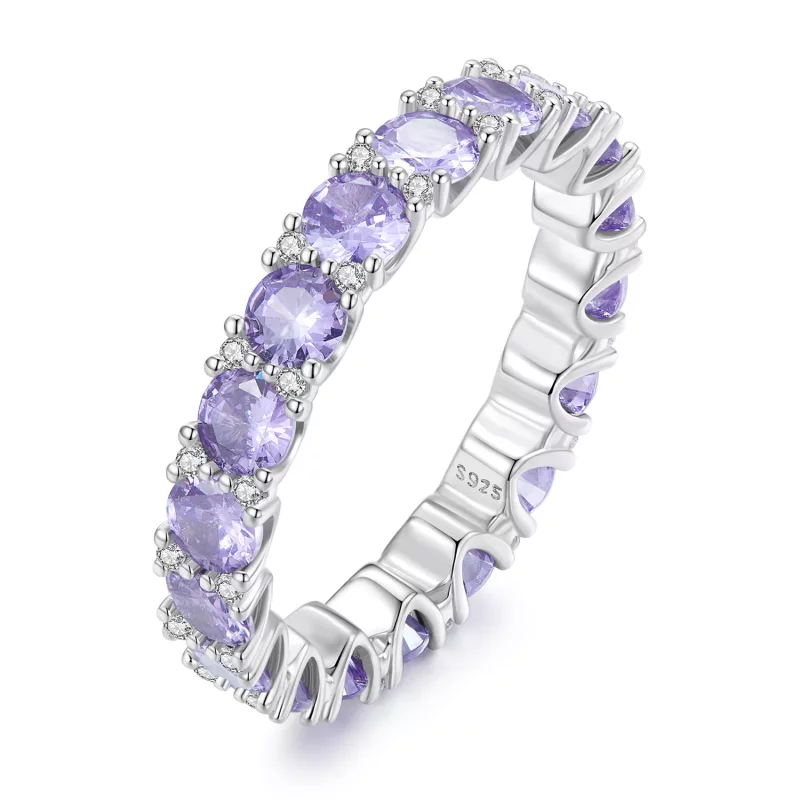 (imagen para) Anillo estilo Pandora morado - BSR340 - Ver 3