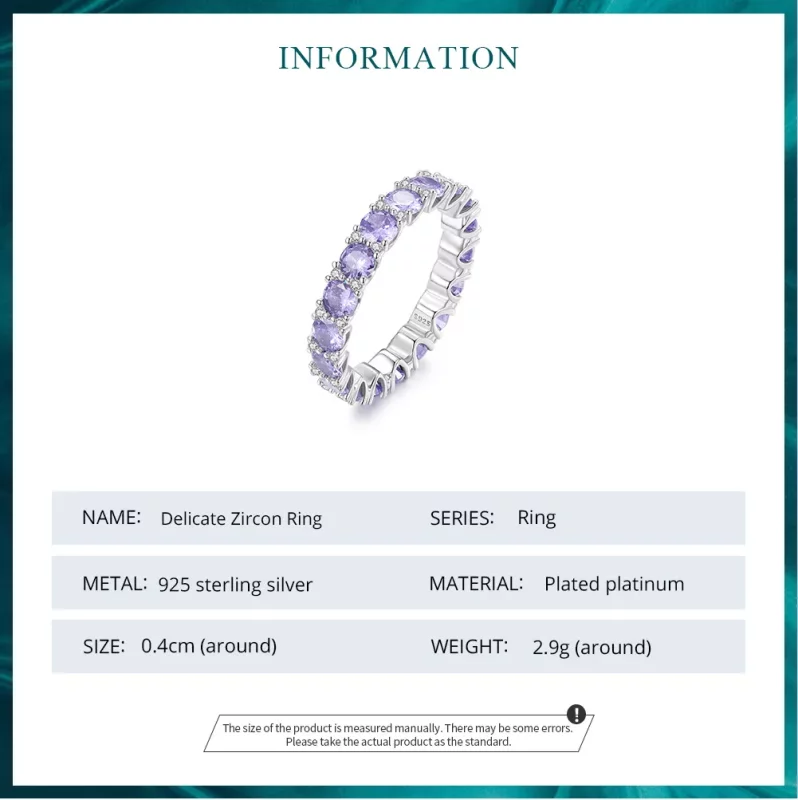 (imagen para) Anillo estilo Pandora morado - BSR340 - Ver 6