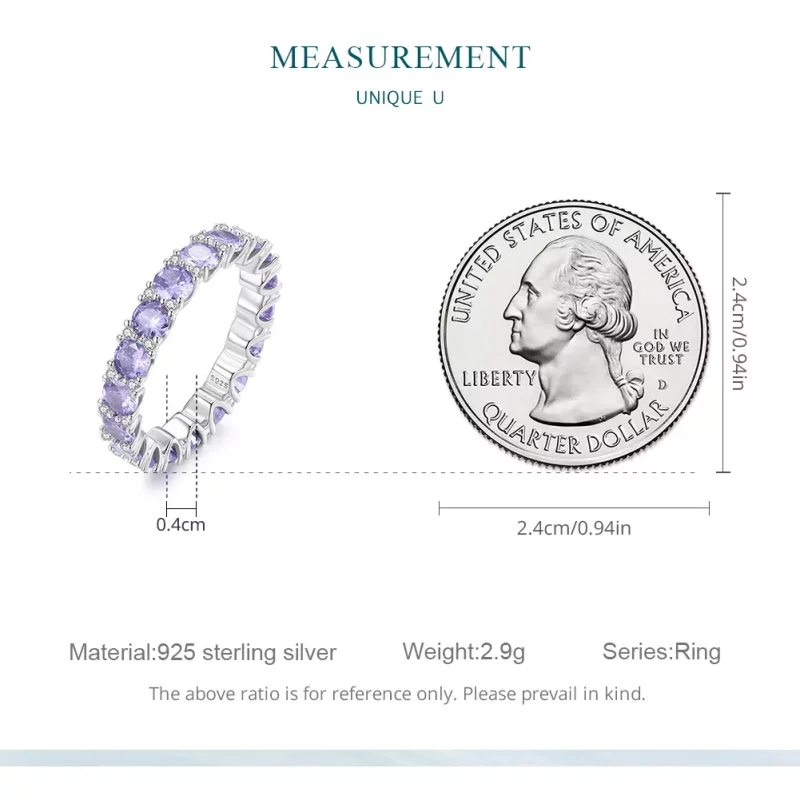 (imagen para) Anillo estilo Pandora morado - BSR340 - Ver 7