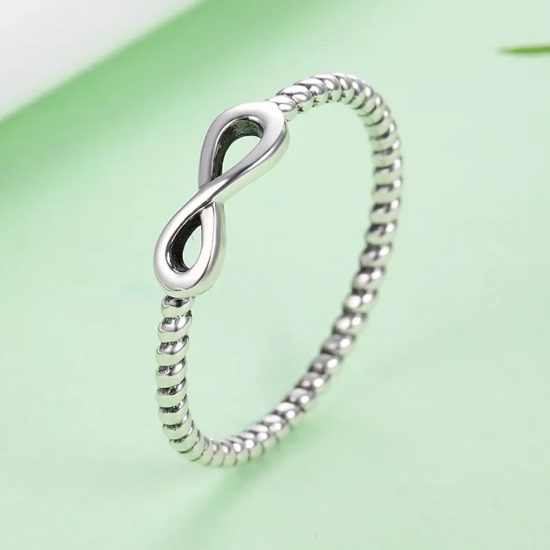 (imagen para) Anillo infinito de plata estilo Pandora - SCR094 - Ver 6