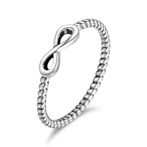 (imagen para) Anillo infinito de plata estilo Pandora - SCR094