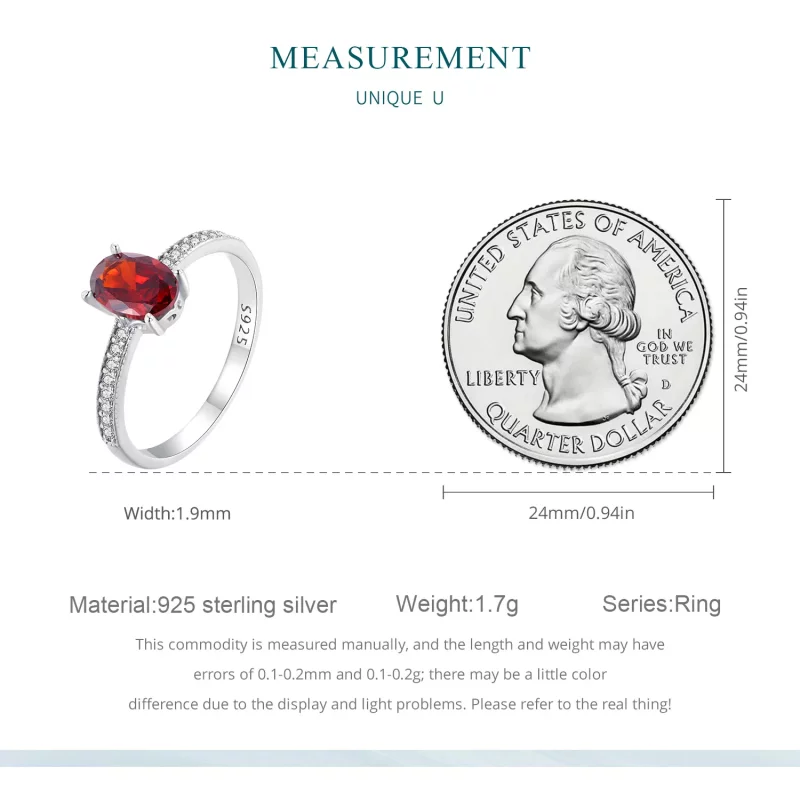 (imagen para) Anillo Rojo Estilo Pandora - BSR460-RD - Ver 7
