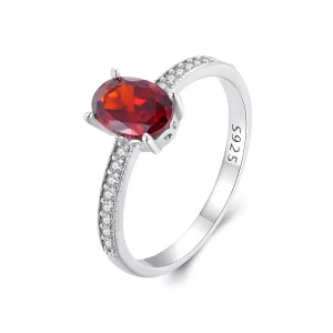 (imagen para) Anillo Rojo Estilo Pandora - BSR460-RD