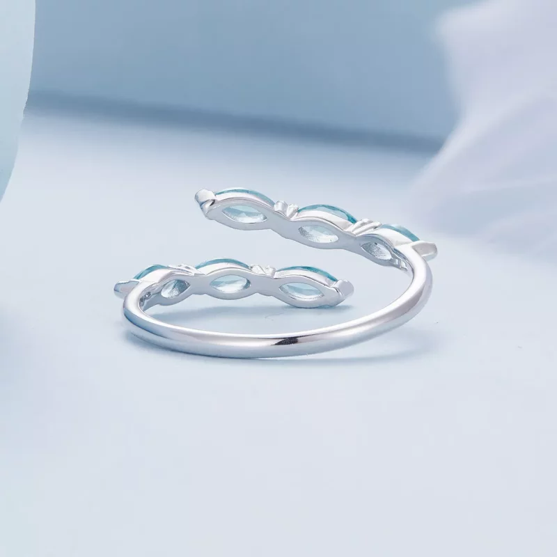 (imagen para) Anillo verde estilo Pandora - BSR415 - Ver 4