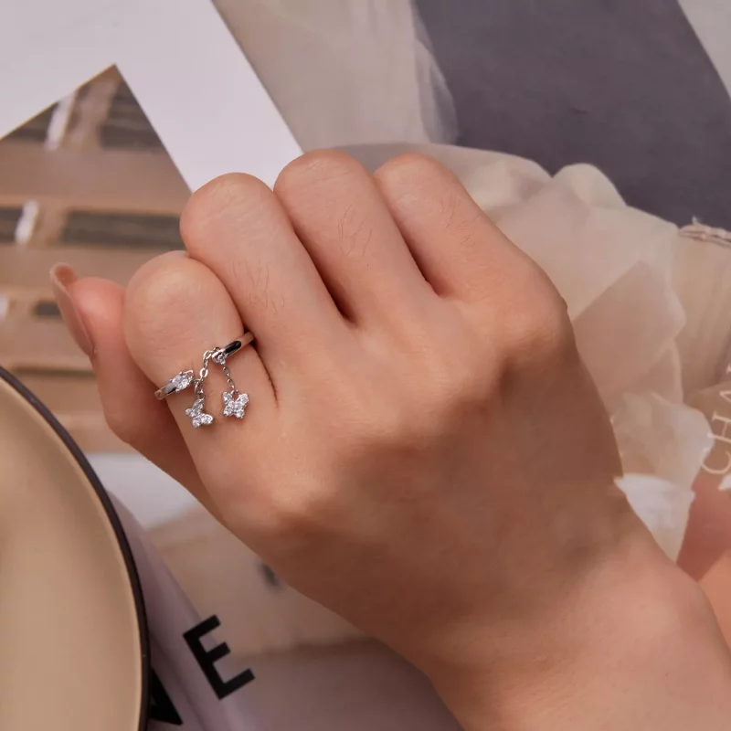 (imagen para) Anillos ajustables de estilo Pandora - BSR349 - Ver 7