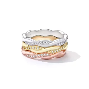 (imagen para) Anillos apilables al estilo Pandora - BSR248