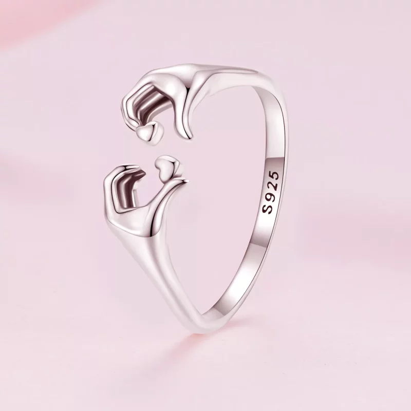 (imagen para) Anillos de compromiso estilo Pandora para parejas - SCR902 - Ver 2
