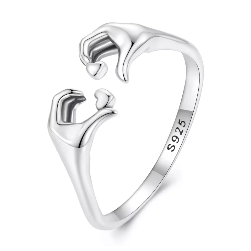 (imagen para) Anillos de compromiso estilo Pandora para parejas - SCR902 - Ver 3