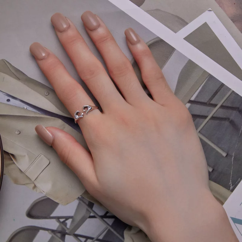 (imagen para) Anillos de compromiso estilo Pandora para parejas - SCR902 - Ver 5