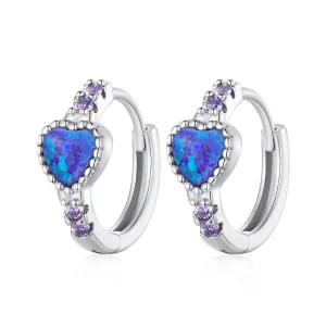 (imagen para) Aros estilo Pandora con forma de corazón - BSE865