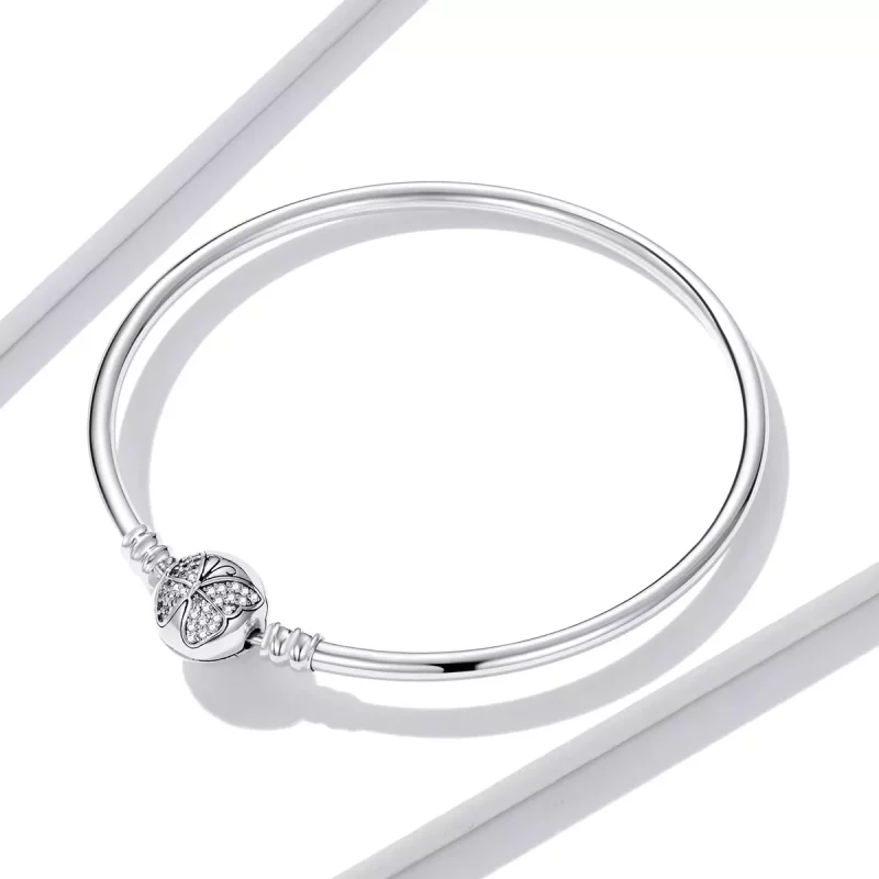 (imagen para) Brazalete plateado estilo Pandora - BSB084 - Ver 2