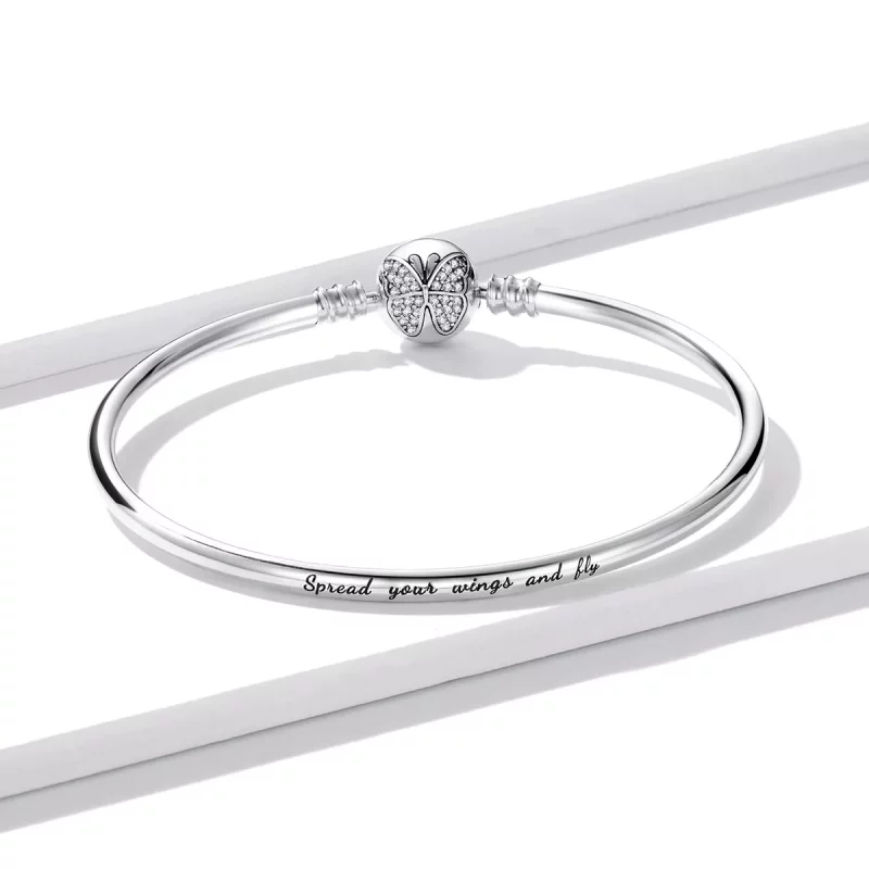 (imagen para) Brazalete plateado estilo Pandora - BSB084 - Ver 4