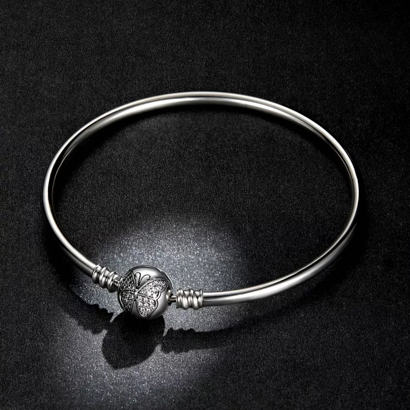 (imagen para) Brazalete plateado estilo Pandora - BSB084 - Ver 5