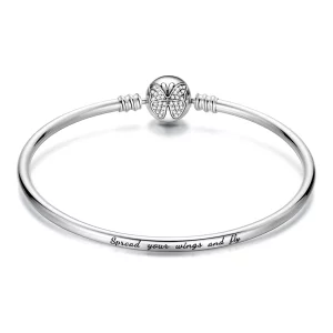 (imagen para) Brazalete plateado estilo Pandora - BSB084