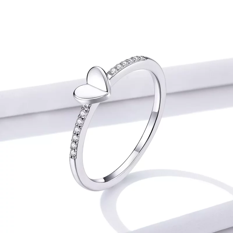 (imagen para) Anillo de Estilo Pandora de Destellos y Corazones - BSR121 - Ver 2