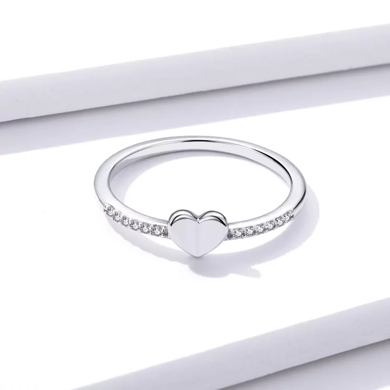 (imagen para) Anillo de Estilo Pandora de Destellos y Corazones - BSR121 - Ver 5