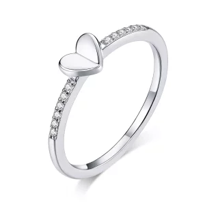 Anillo de Estilo Pandora de Destellos y Corazones - BSR121 (imagen para) Anillo de Estilo Pandora de Destellos y Corazones - BSR121