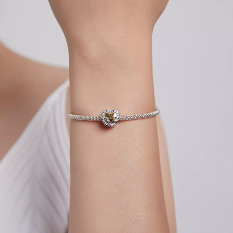 (imagen para) Charm de Corazón al Estilo Pandora - BSC500 - Ver 5
