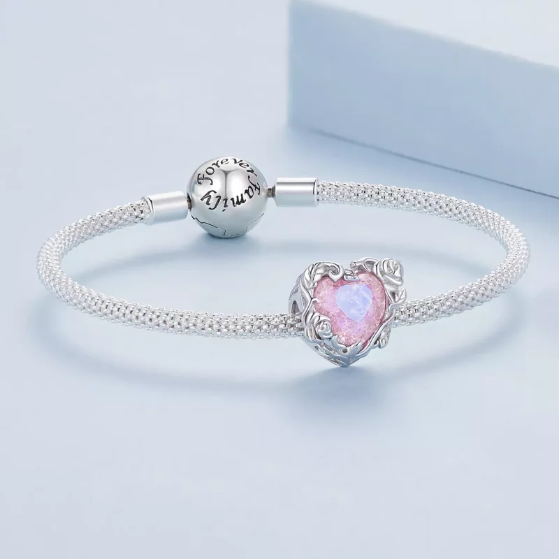 (imagen para) Charm de corazón de amor estilo Pandora - BSC836 - Ver 5