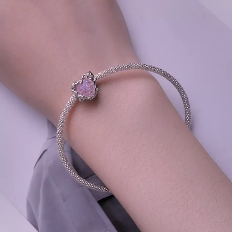 (imagen para) Charm de corazón de amor estilo Pandora - BSC836 - Ver 6