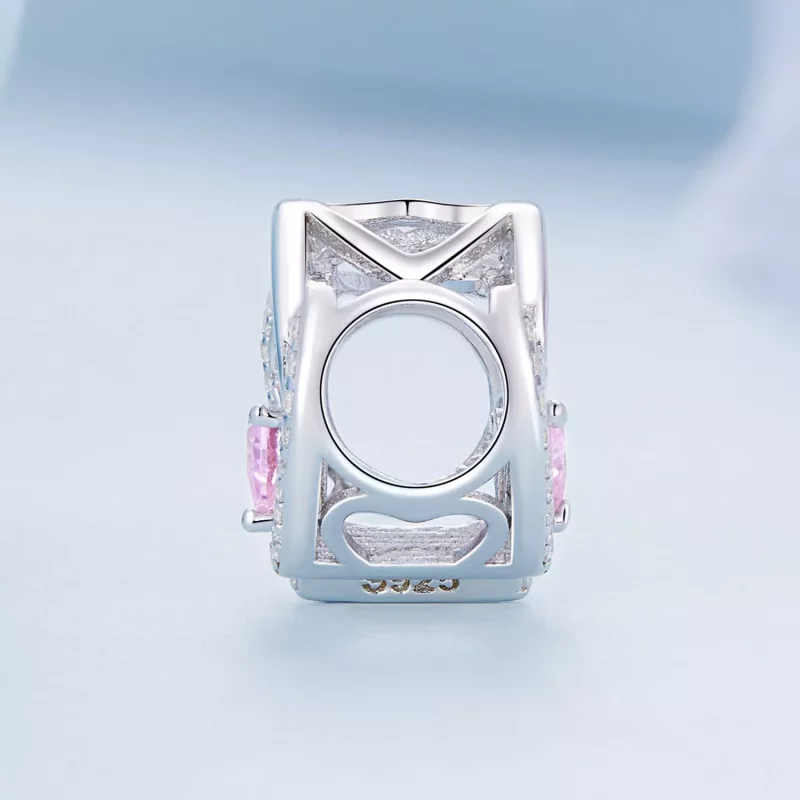 (imagen para) Charm de Doble Corazón al Estilo Pandora - BSC695 - Ver 3