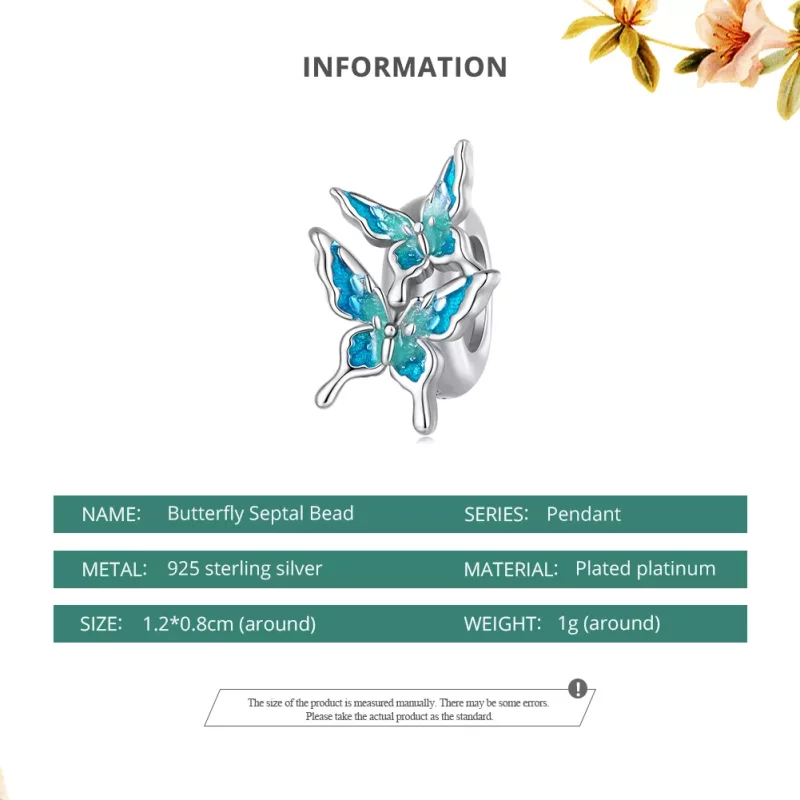 (imagen para) Charm de separador estilo mariposa Pandora - BSC789 - Ver 6