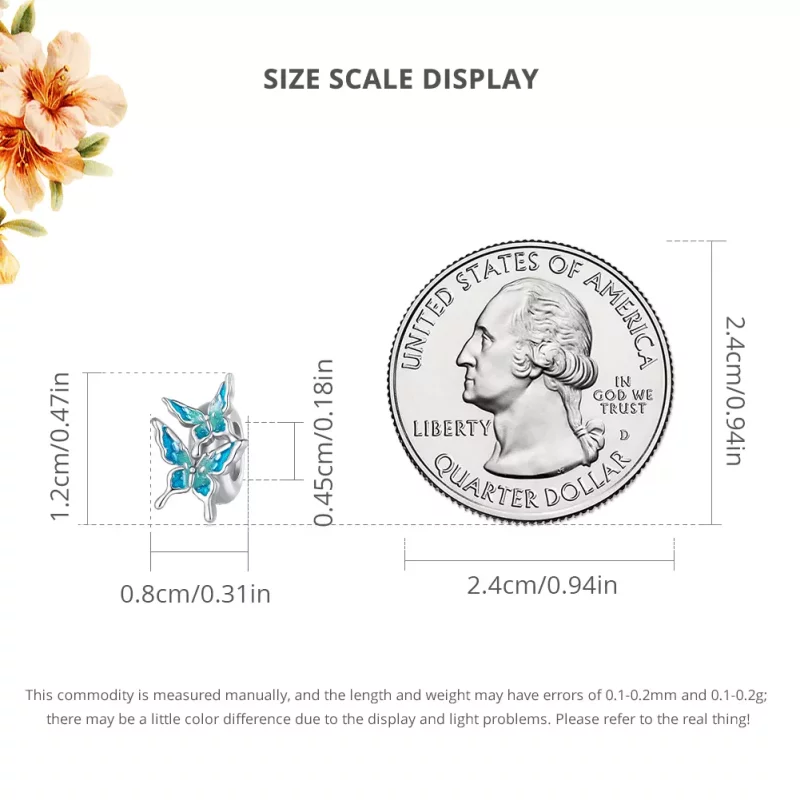 (imagen para) Charm de separador estilo mariposa Pandora - BSC789 - Ver 7