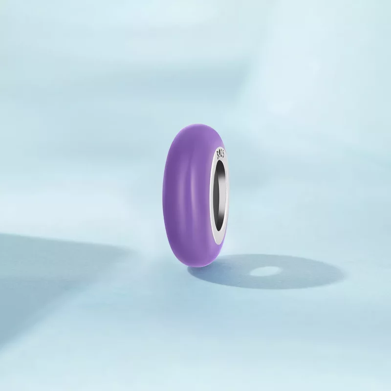 (imagen para) Charm del estilo Pandora en color morado - SCC1450-VT - Ver 2